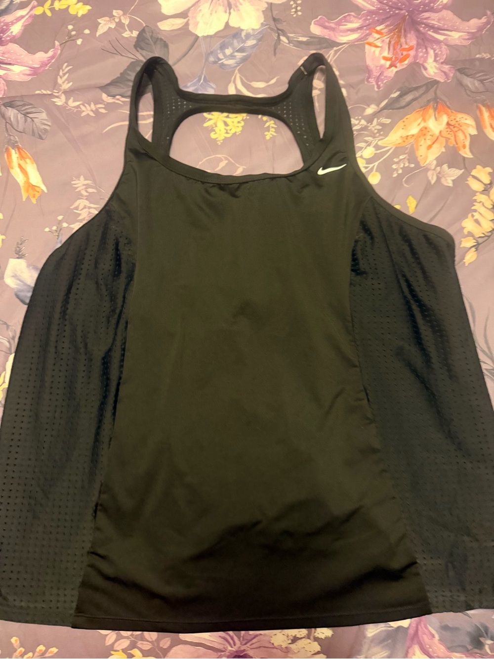 Nike Black Athletic Tank with White Swoosh